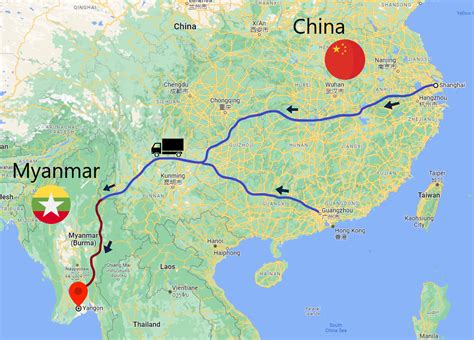 Logistics Service from China to Myanmar by truck บรการขนสงสนคาจาก