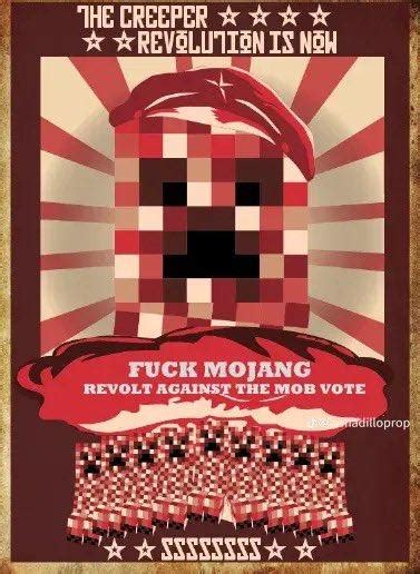 F Mojang And The Mob Vote 2023 Minecraft Mob Vote Revolution End