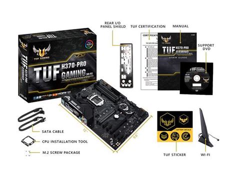 ASUS TUF H370 Pro Gaming WI FI LGA 1151 300 Series ATX Intel