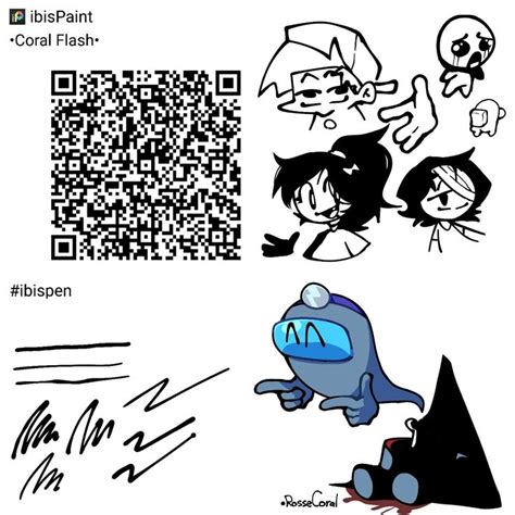 An Image Of Some Cartoon Characters With Qr Code