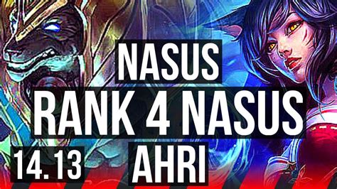 Nasus Vs Ahri Top Rank 4 Nasus Legendary 1122 Na Grandmaster