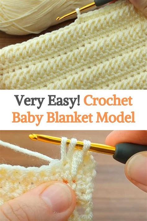 Very Easy Crochet Baby Blanket Model Crochet Blanket Stitch Pattern