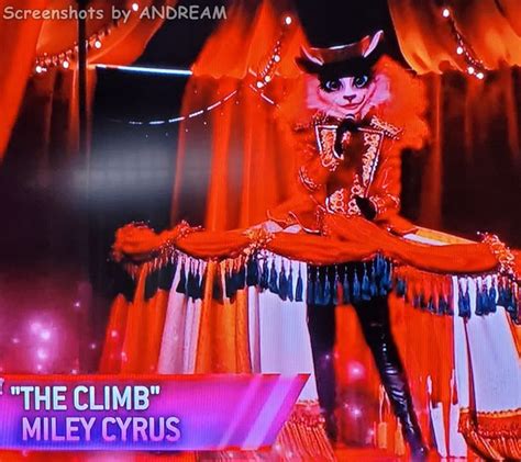 Ringmaster Sings Singer Costumes Show Dance The Climb Miley Cyrus