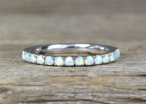 White Opal Eternity Band, Opal Ring | Benati