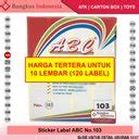 Jual Label 103 Labels Undangan No 103 ABC Self Adhesive Label 25 Bks Di