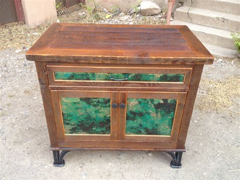 Custom Size Nightstand Made From Reclaimed Barnwood With Ghost Town