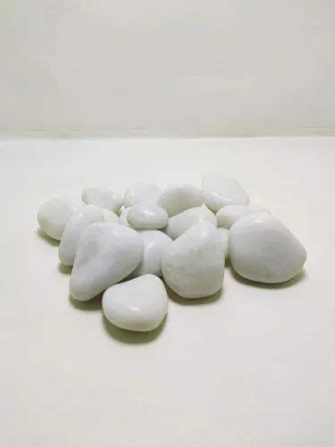 Tumbled White Polished Pebble Stone For Landscaping At Rs Kg In New