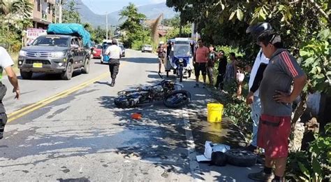 Choque De Motos Deja 4 Heridos En Plena Carretera Central Latina