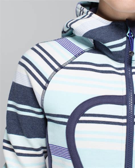 Lululemon Scuba Hoodie Ii Groovy Stripe Heathered Cadet Blue Aquamarine Cadet Blue Lulu