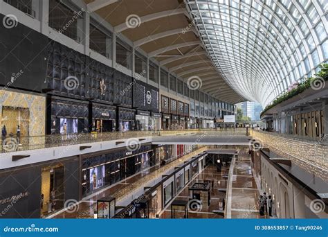 Interior Of The Shoppes At Marina Bay Sands Singapore Editorial