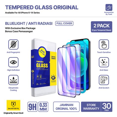 Jual Smart Devil Towil Hype Original Tempered Glass Bluelight Anti