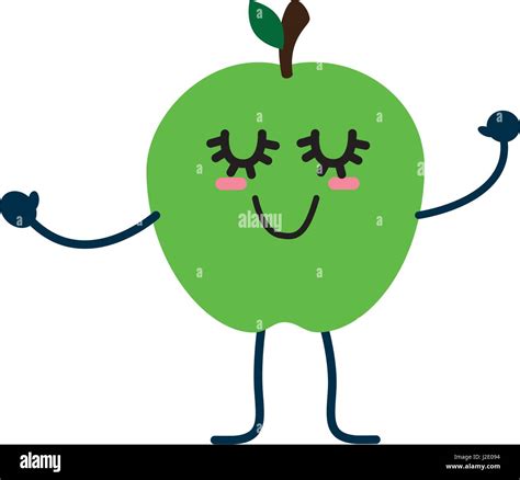 Cute apple cartoon Stock Vector Image & Art - Alamy