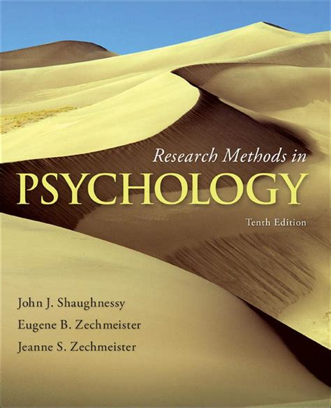 Research Methods In Psychology Shaughnessy John J Zechmeister