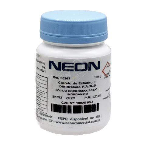 Cloreto De Estanho II Dihidratado PA ACS 100GR Neon Ciruvix