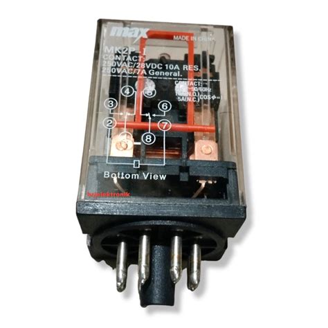Jual Relay Mk2p I 8 Pin 10 Amper 220 Vac Shopee Indonesia