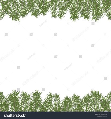 Horizontal Christmas Tree Border Vector Christmas Stock Vector (Royalty Free) 1140474500 ...