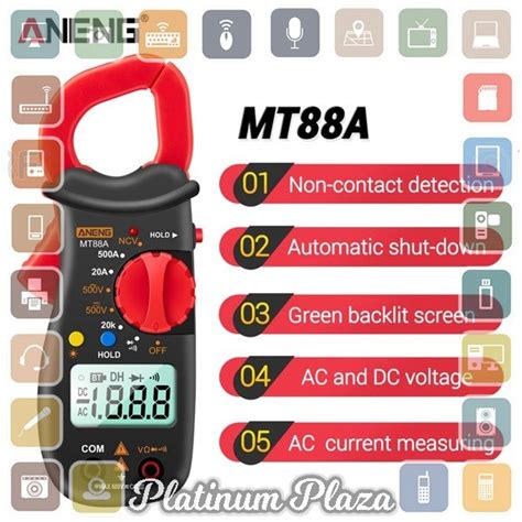 Jual Aneng Digital Multimeter Voltage Tester Clamp Mt A Red Di