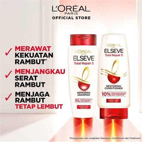 Jual Loreal Elseve Total Repair Repairing Shampoo Conditioner Ml