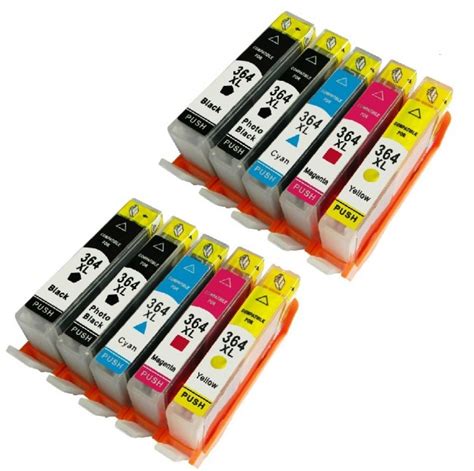 76% Off 10 Multipack HP 364 BK/C/M/Y/PBK High Yield Remanufactured Ink ...