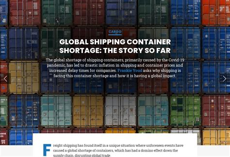 Global Shipping Container Shortage The Story So Far Ship Technology