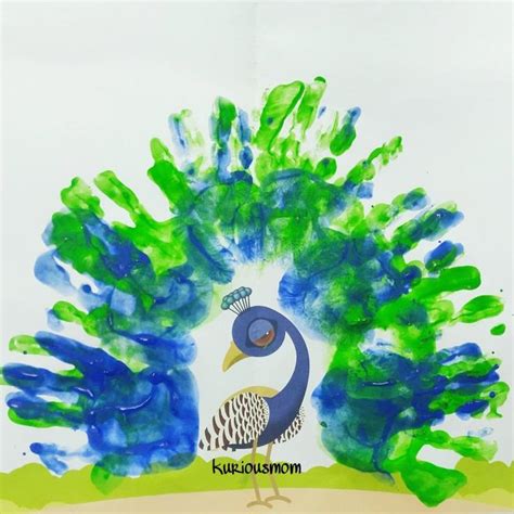 Beautiful Handprint Peacock