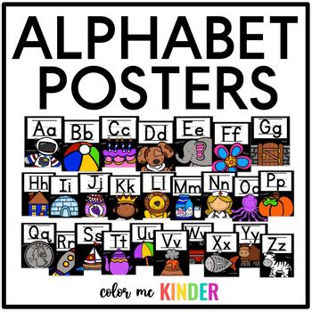 Alphabet Posters Classroom or Bulletin Board Decor by Color Me Kinder