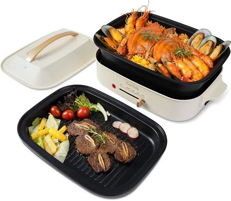 Amazon 3 In 1 Hot Pot Electric Skillet Steamer With Lids