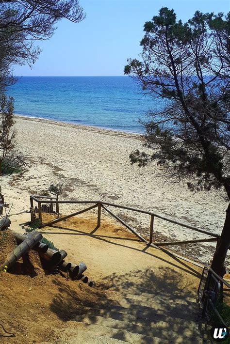 Santa Margherita Di Pula Beach Sardinia Italy Top South West