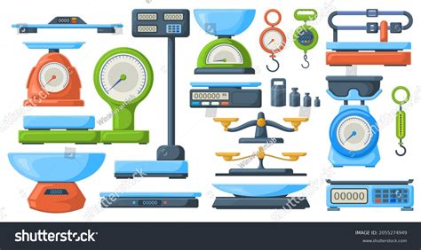 Weight Measurement Scales Balance Instrumentation Tools Stock Vector Royalty Free 555619009