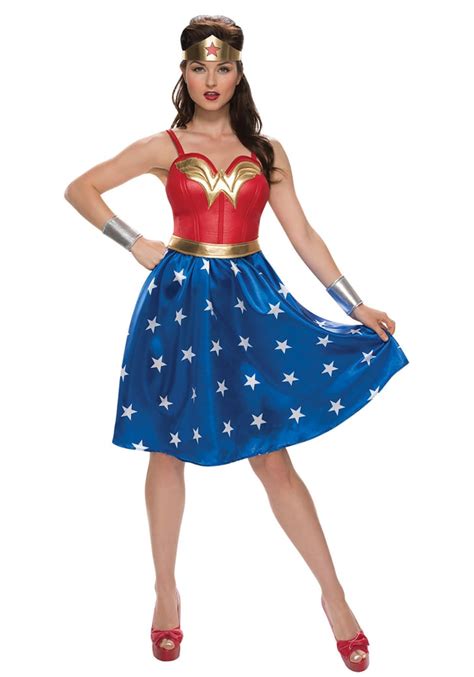 Deluxe Long Dress Wonder Woman Costume Plus Size Halloween Costumes