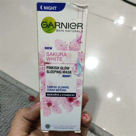 Jual Garnier Sakura White Pinkish Glow Sleeping Mask Night Shopee