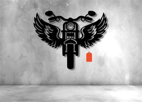 Motorcycle Wings Dxf Svg Png Files Motorcycle Etsy