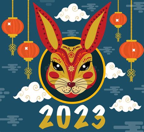 Happy Chinese New Year 2023 Year Of The Rabbit Zodiac Sign Translation