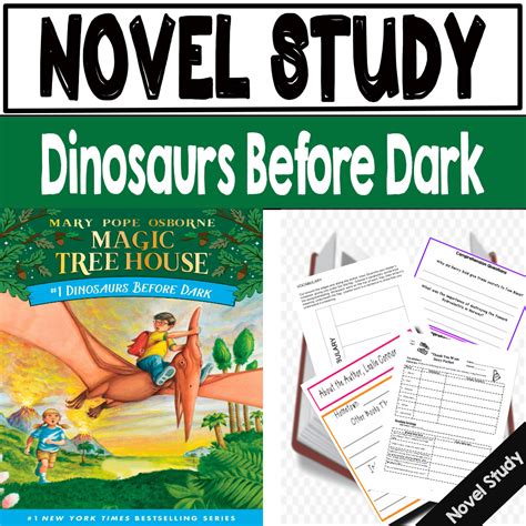 Dinosaurs Before Dark By Mary Pope Osborne Novel Study Made By Teachers