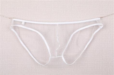 Men S Underwear Ultra Thin Briefs Transparent Mesh Sexy Bikini Male Gay