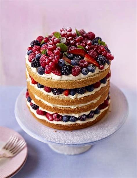 Naked Cake De Frutas Vermelhas Desserts Cake Berry Cake