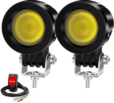 Amazon Fr YnGia 10W Projecteurs De Moto 2PCS Rond LED Conduite