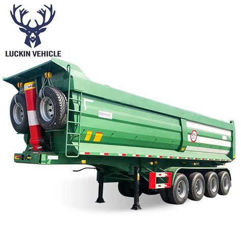 Luckin Axles Heavy Duty Hydraulic Self Mining Rear Side Dump Tipper