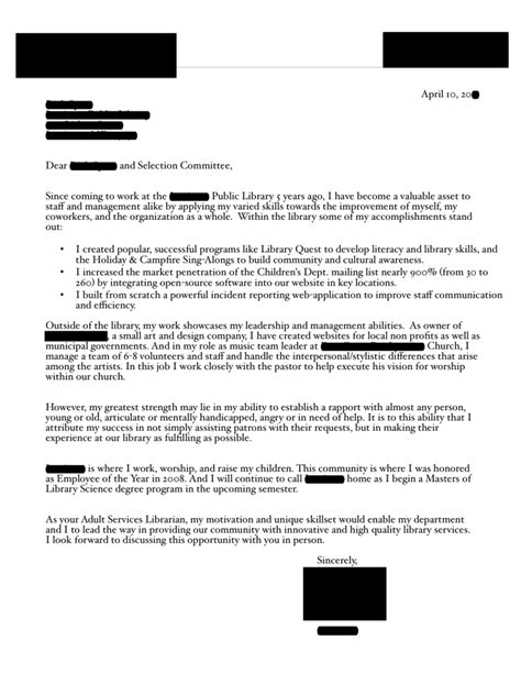 Adult Services Librarian Resume And Cover Letter Open Cover Letters