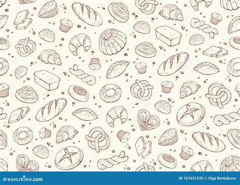 Bakery Seamless Background Vector Illustration CartoonDealer