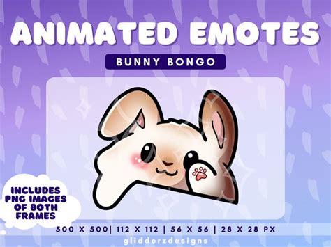 Tan Bunny Bongo Emote Animated Bunny Bongo Animated Emote Tan Rabbit