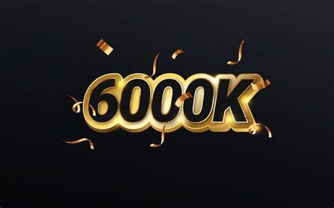 6000k 3d 텍스트 효과 | 프리미엄 벡터