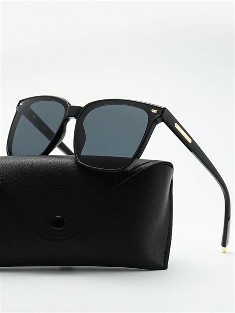 Men S Square Frame Black Fashion Eyeglasses Suitable For Driving