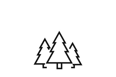 Forest Symbol Or Evergreen Trees Vector Icon By Microvector TheHungryJPEG