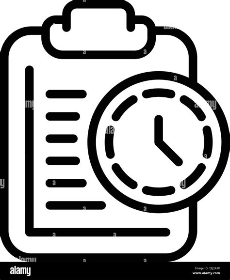 Deadline Project Icon Outline Deadline Project Vector Icon For Web Design Isolated On White