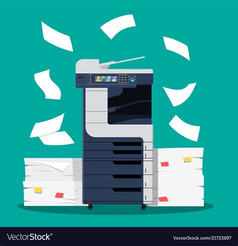 Office Multifunction Printer Scanner Royalty Free Vector