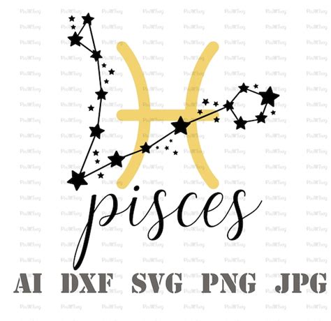 Fische Svg Sternzeichen Sternbilder Svg Astrologie Zeichen Etsy