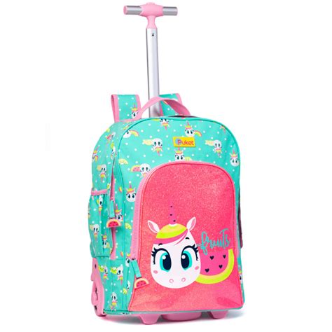 Mochila de Rodinhas Puket Unicórnio Lala Lipe