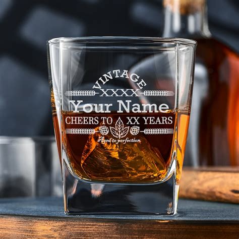 Personalized Whiskey Glasses Personalized Birthday T For Him