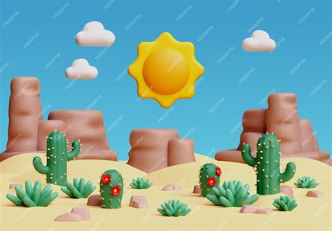 Free Psd 3d Render Of Landscape Illustration